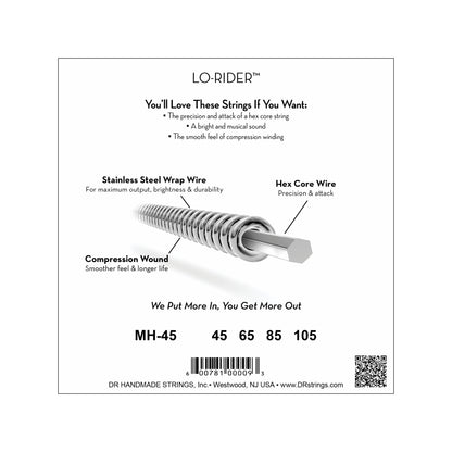 DR Strings MH-45 Lo-Riders Bass Medium 45-105 Accessories / Strings / Bass Strings