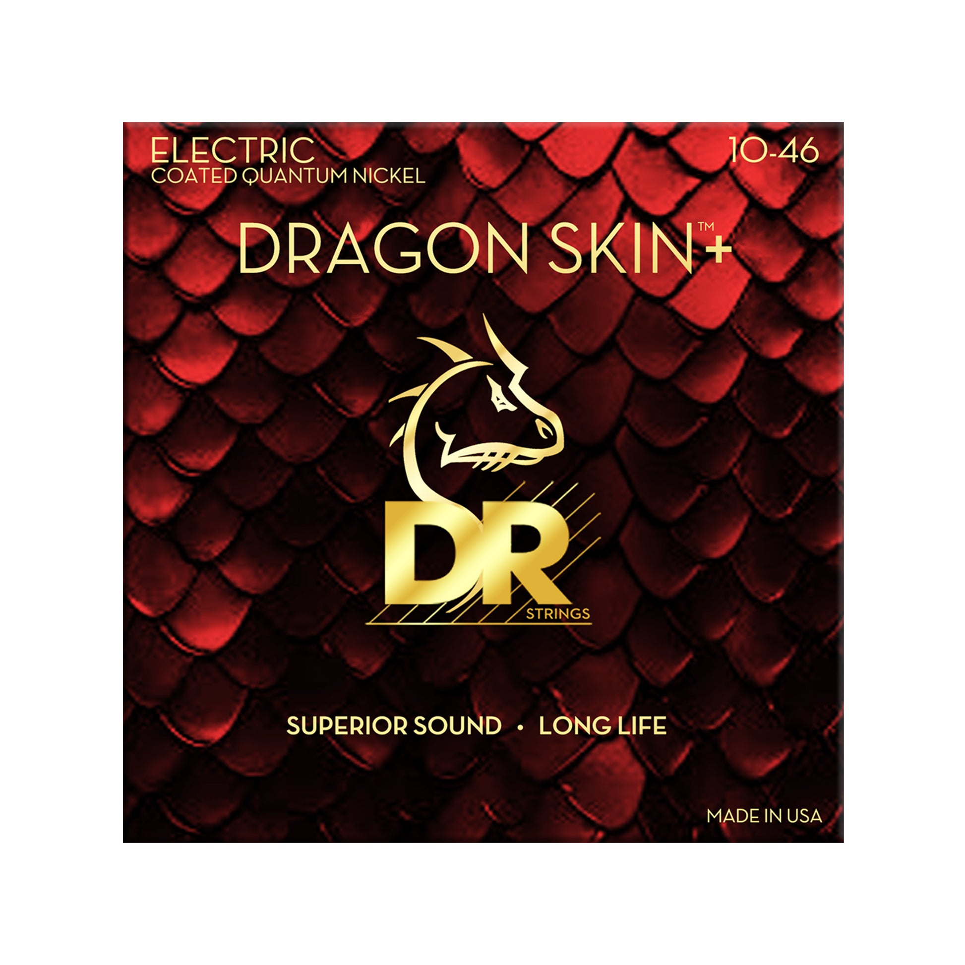 DR Strings DRAGON SKIN+ Quantum Nickel Electric Guitar Strings Medium 10-46 Accessories / Strings / Guitar Strings