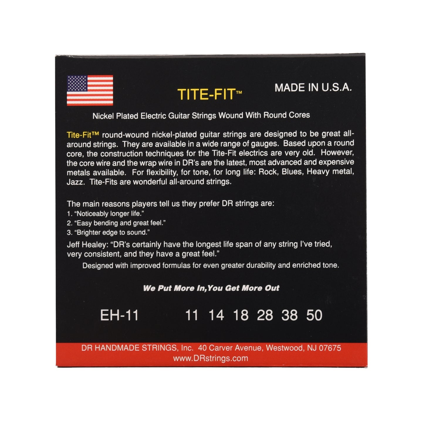 DR Strings EH-11 Tite Fit Electric Heavy 11-50 Accessories / Strings / Guitar Strings