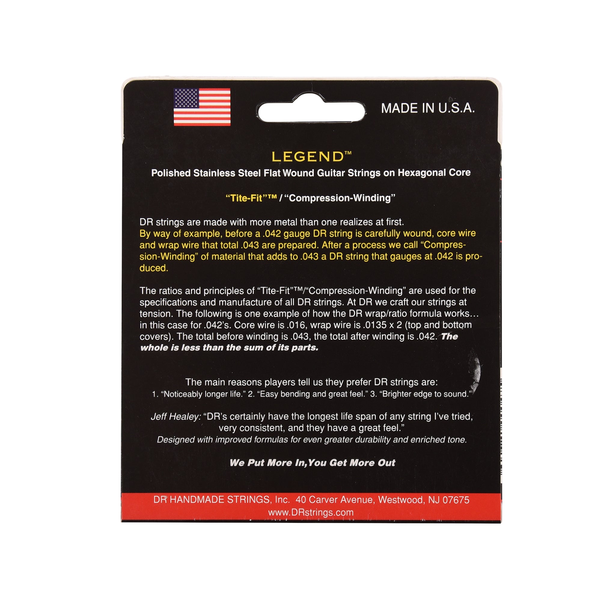 DR Strings FL-12 Legend Flatwound Electric Light 12-52 Accessories / Strings / Guitar Strings