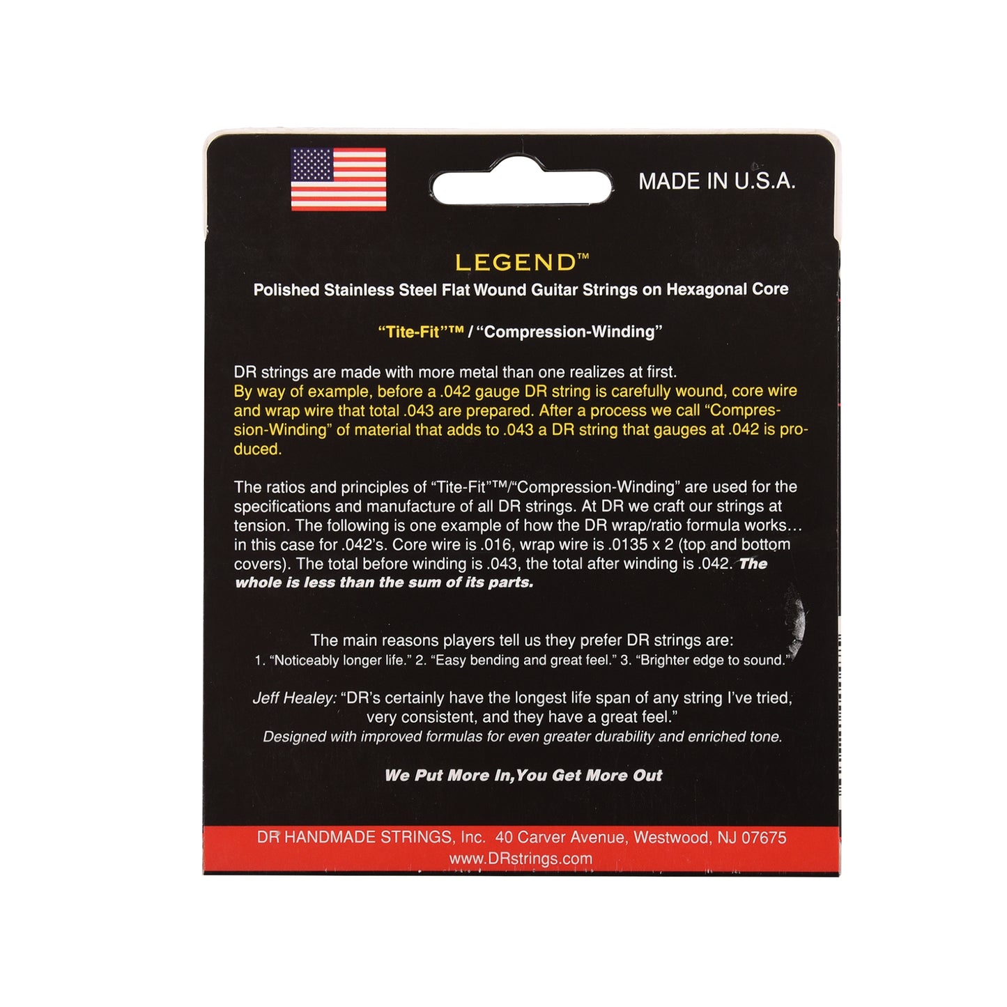 DR Strings FL-12 Legend Flatwound Electric Light 12-52 Accessories / Strings / Guitar Strings