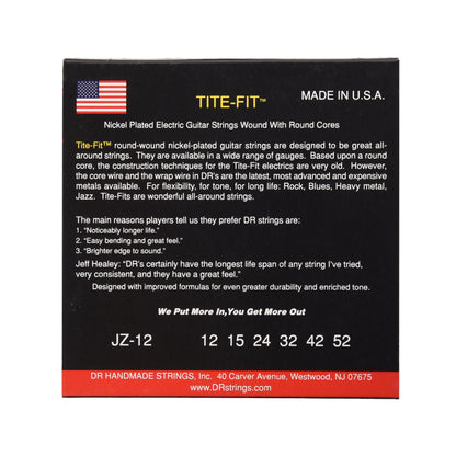 DR Strings JZ-12 Tite Fit Electric Jazz 12-52 Accessories / Strings / Guitar Strings