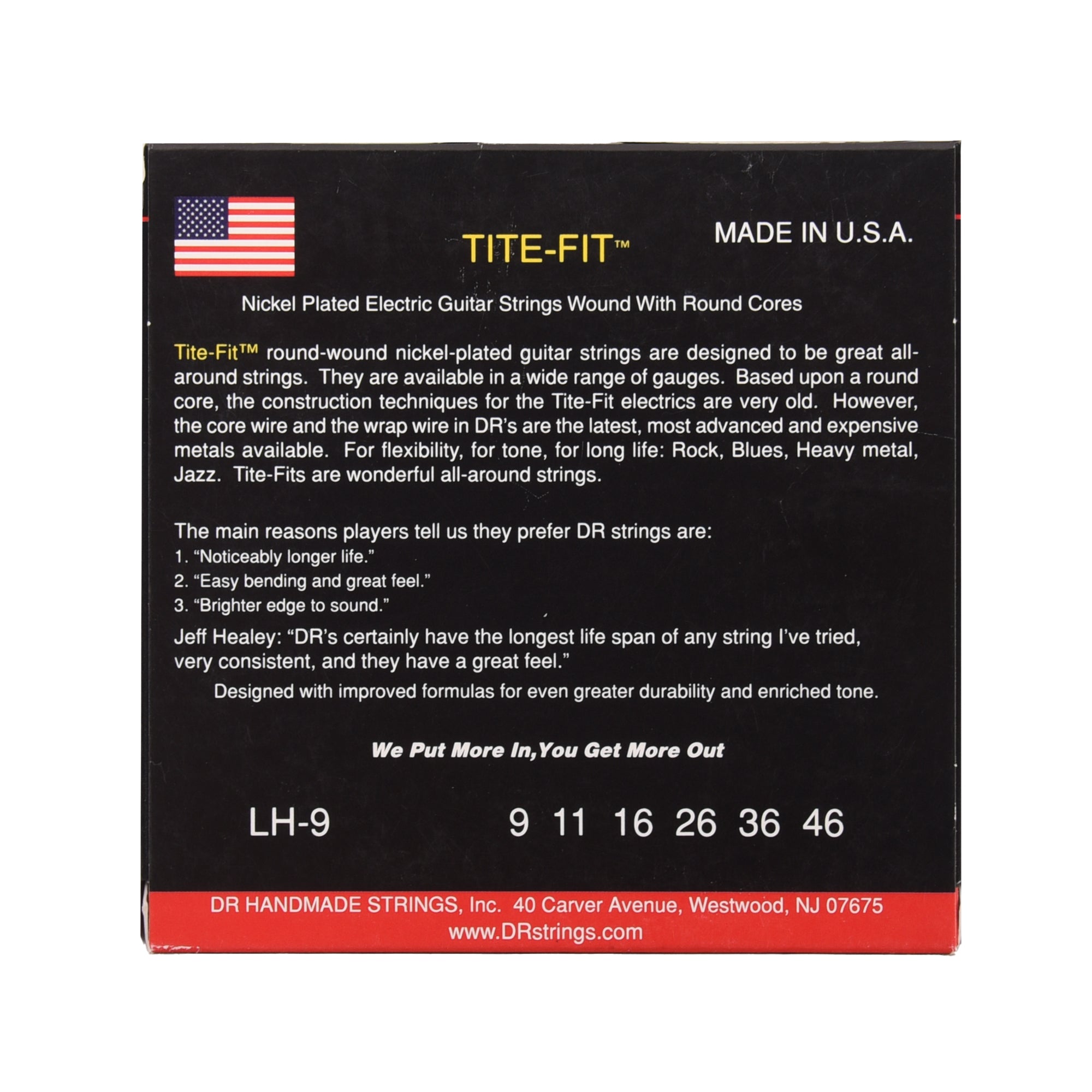 DR Strings LH-9 Tite Fit Electric Lite-n-Heavy 9-46 Accessories / Strings / Guitar Strings