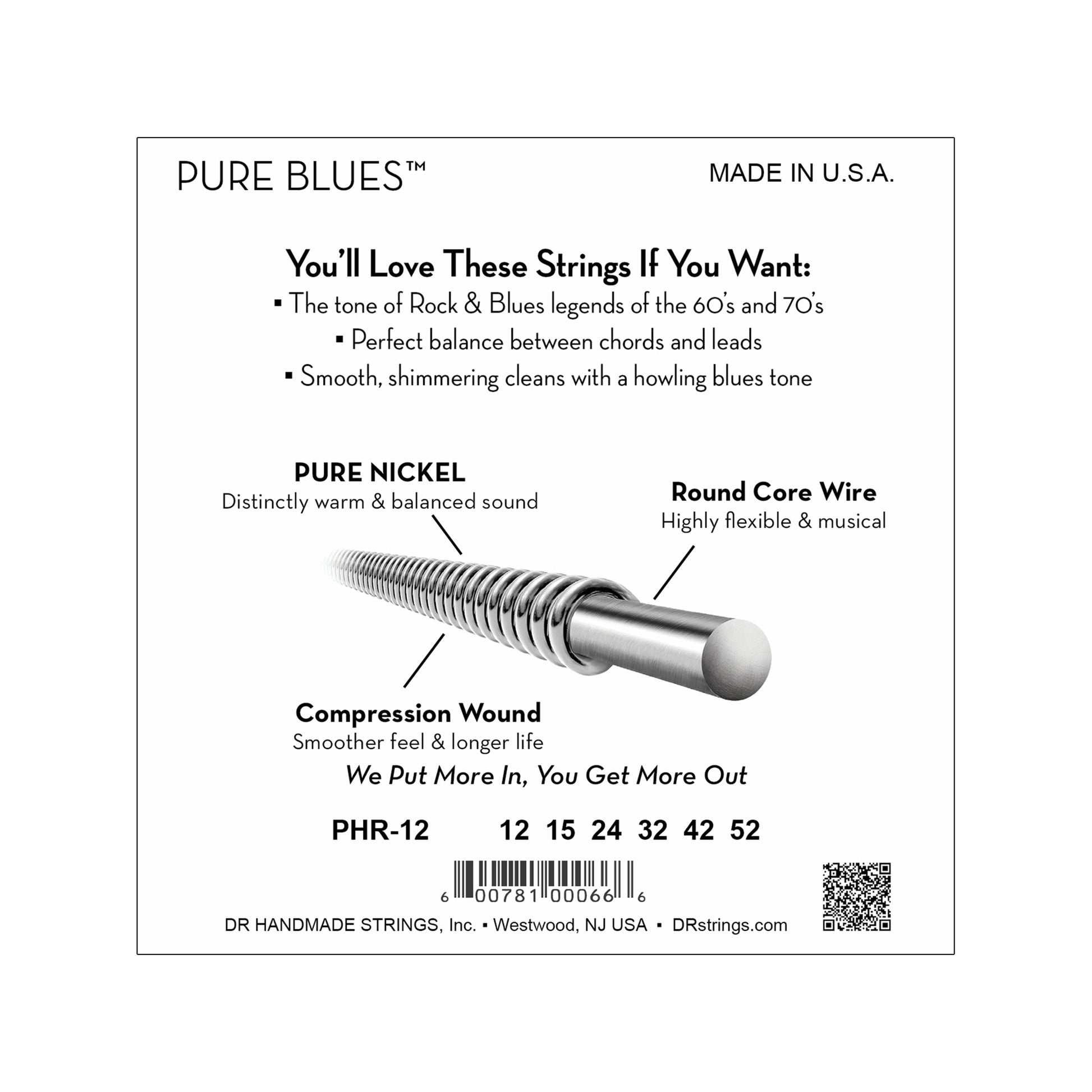 DR Strings PHR-12 Pure Blues Electric Extra Heavy 12-52 Accessories / Strings / Guitar Strings