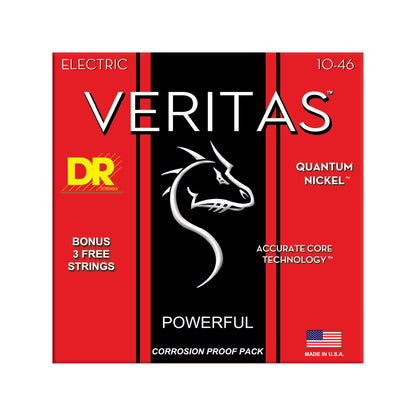 DR Strings VERITAS Coated Core Technology Electric Guitar Strings Medium 10-46 Accessories / Strings / Guitar Strings