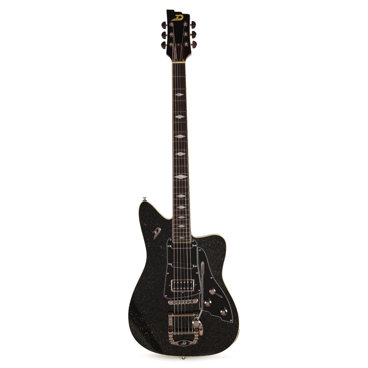 Duesenberg Paloma D6 Baritone Black Sparkle Electric Guitars / Solid Body