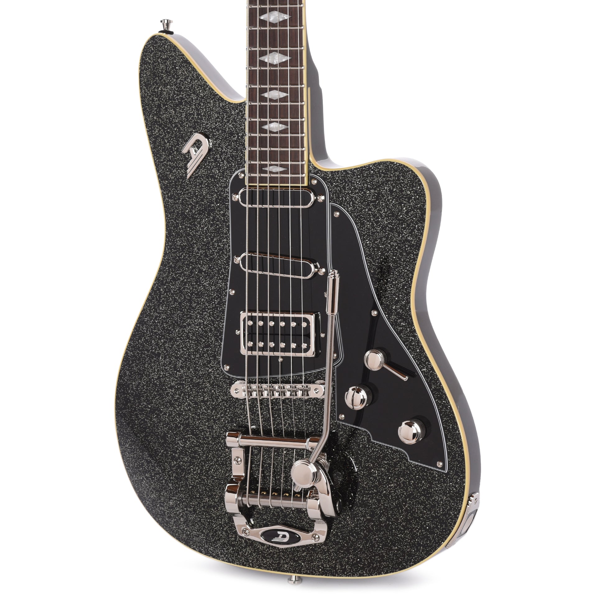 Duesenberg Paloma D6 Baritone Black Sparkle Electric Guitars / Solid Body