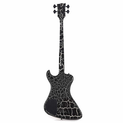 Dunable DE R2 Bass Gloss Black & White Crackle w/Black Hardware Bass Guitars / 4-String