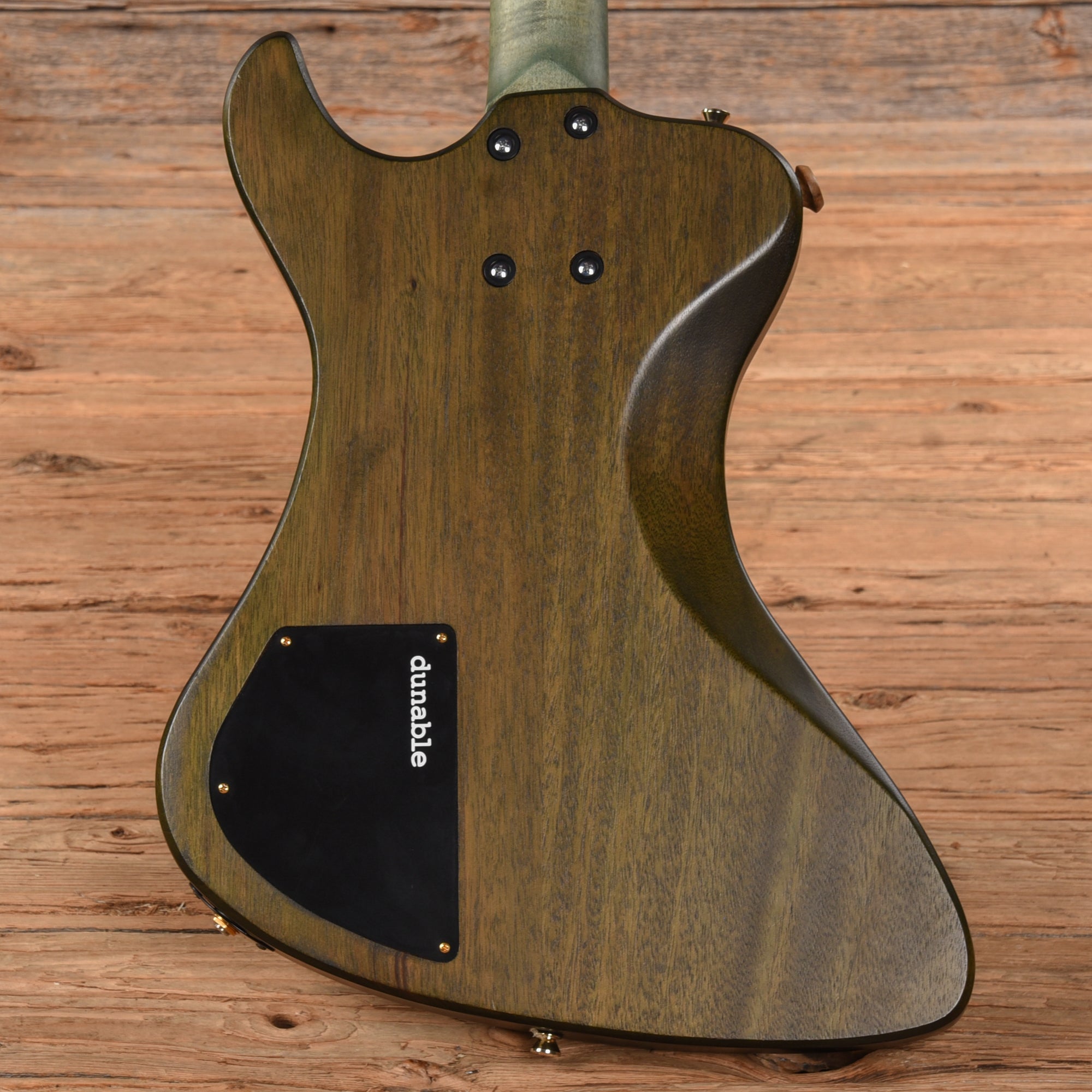 Dunable R2 Burl Top Bass w/Bigfoot Pickup & Built in Pipe Transparent Green 2020 Bass Guitars / 4-String