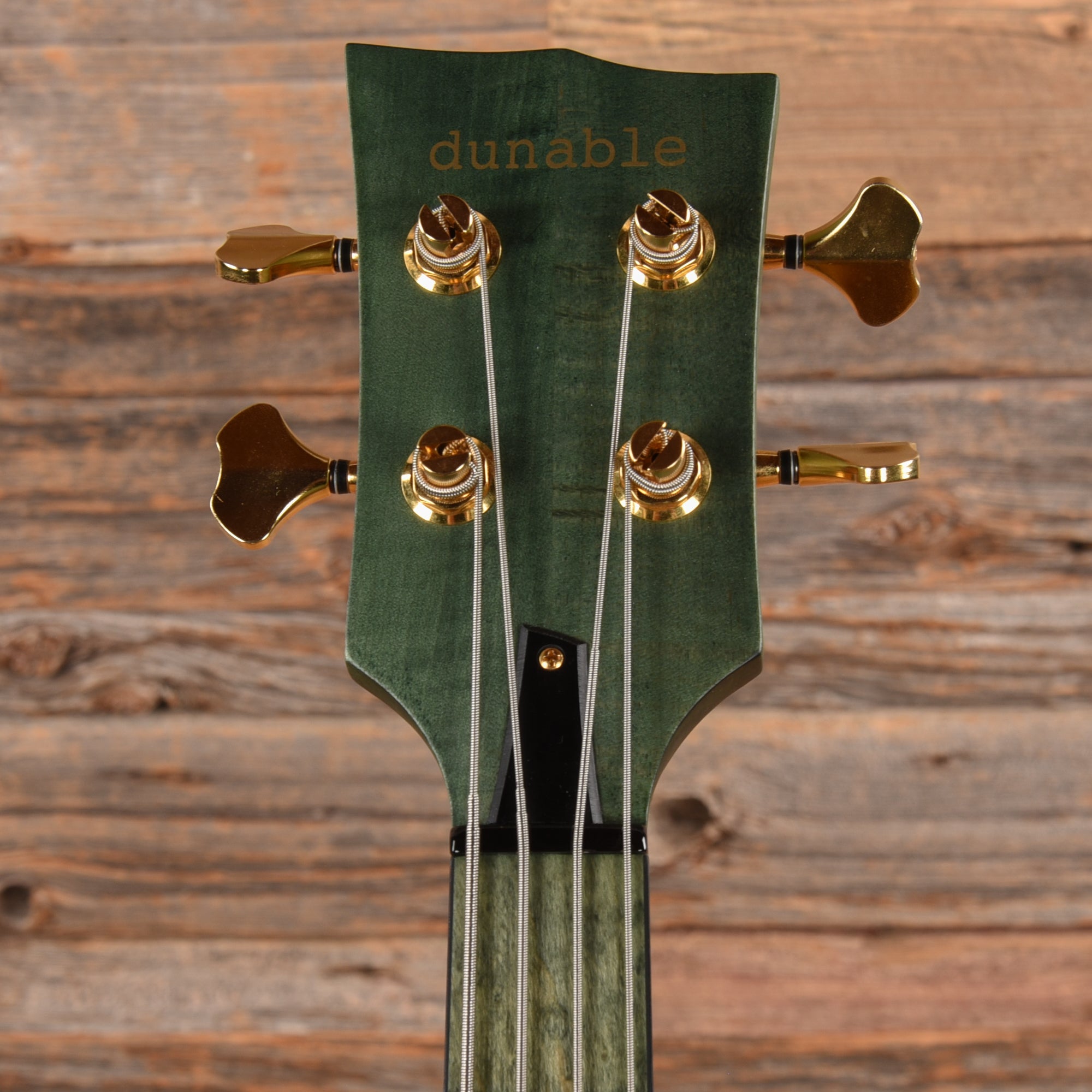 Dunable R2 Burl Top Bass w/Bigfoot Pickup & Built in Pipe Transparent Green 2020 Bass Guitars / 4-String