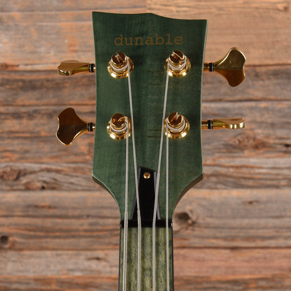 Dunable R2 Burl Top Bass w/Bigfoot Pickup & Built in Pipe Transparent Green 2020 Bass Guitars / 4-String