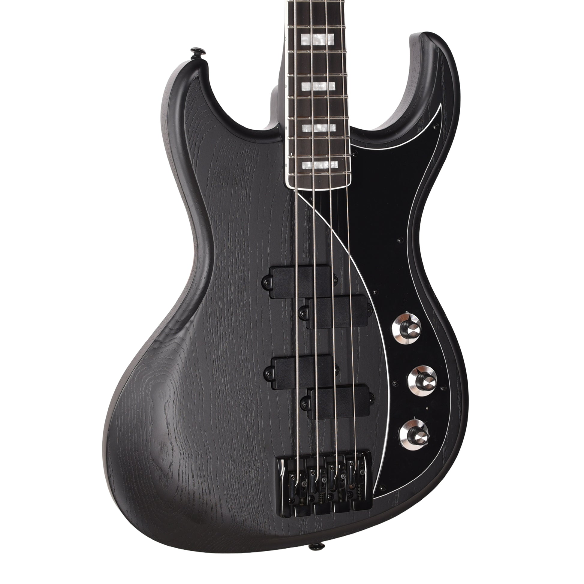 Dunable Gnarwhal DE Bass Blacked Out Swamp Ash Bass Guitars