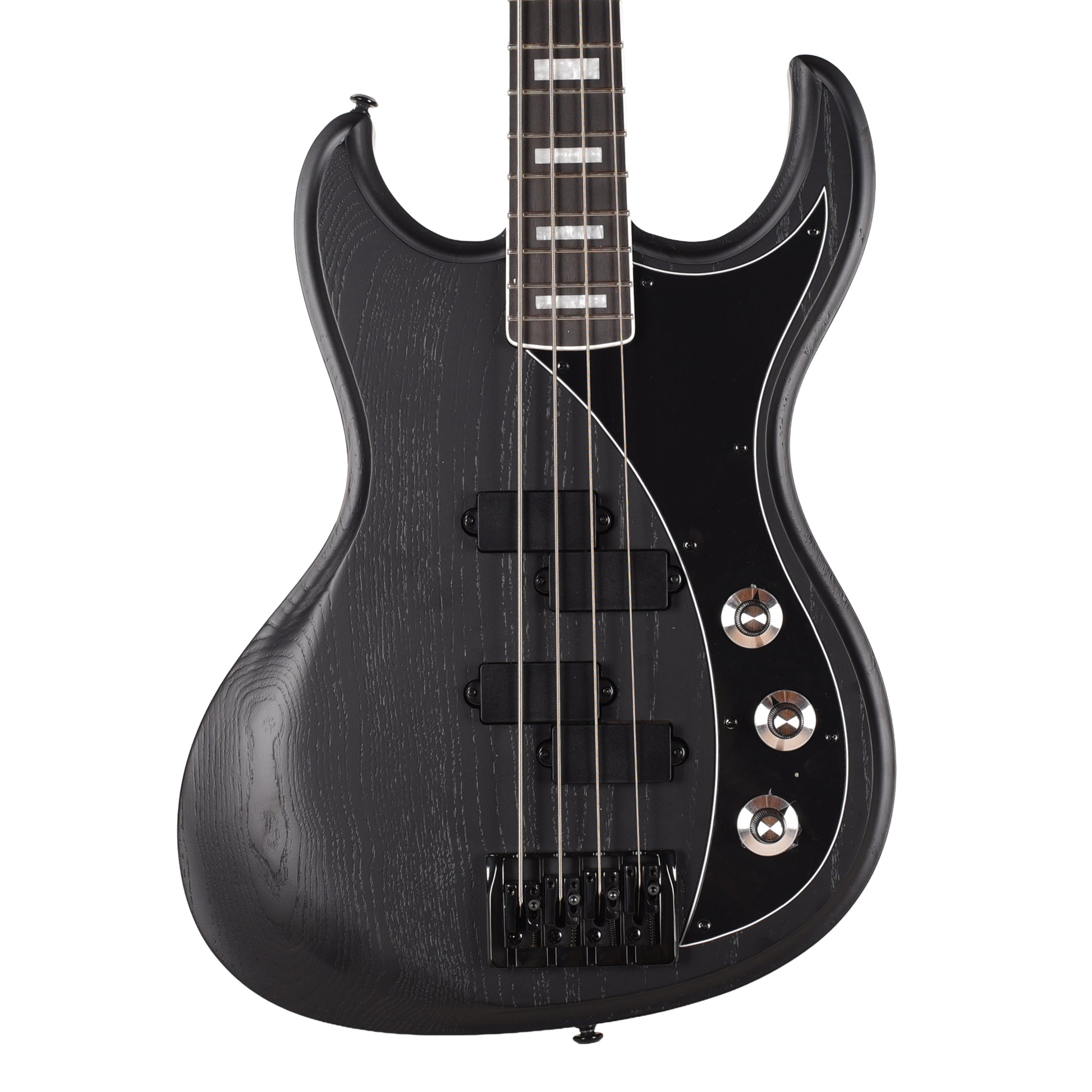 Dunable Gnarwhal DE Bass Blacked Out Swamp Ash Bass Guitars