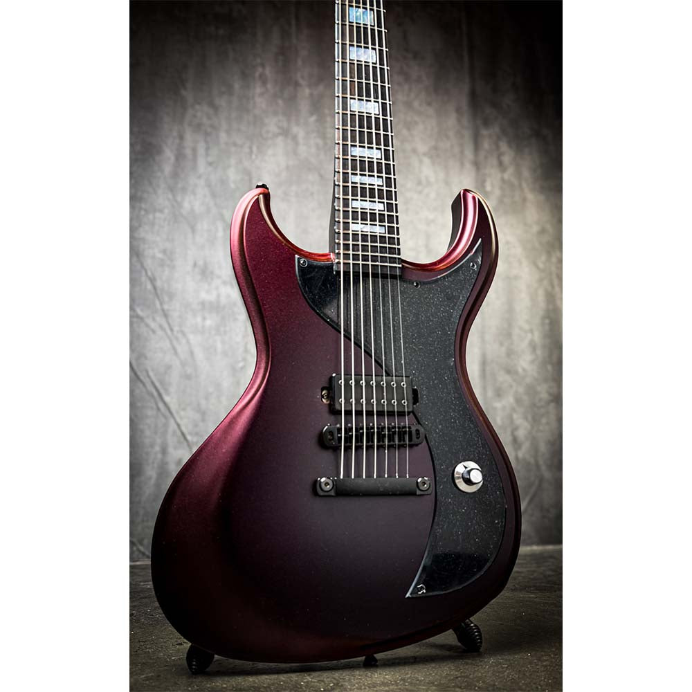 Dunable USA Gnarwahl 7-String H Black/Red Colorshift Pearl Electric Guitars