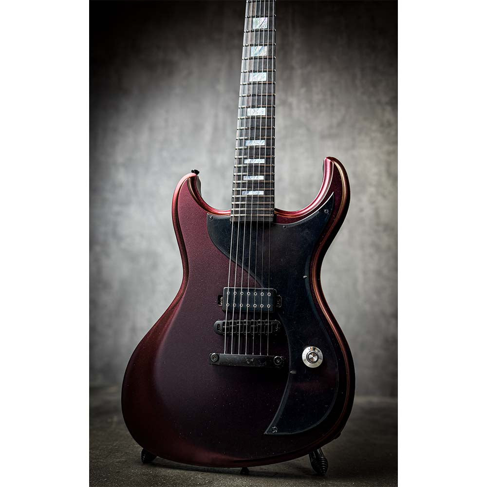 Dunable USA Gnarwahl 7-String H Black/Red Colorshift Pearl Electric Guitars