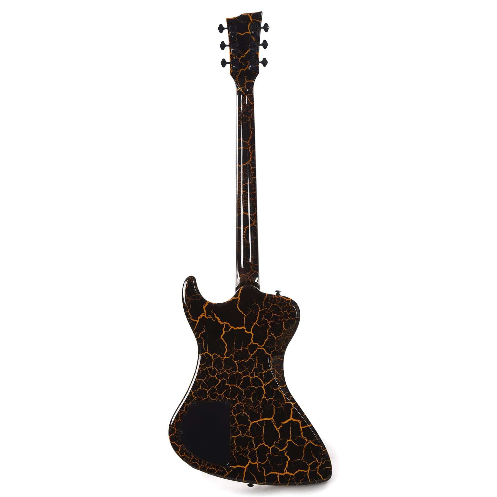 Dunable DE R2 Gloss Black & Orange Crackle w/Black Hardware Electric Guitars / Solid Body