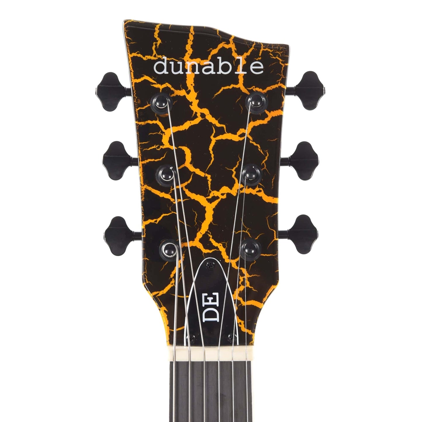 Dunable DE R2 Gloss Black & Orange Crackle w/Black Hardware Electric Guitars / Solid Body