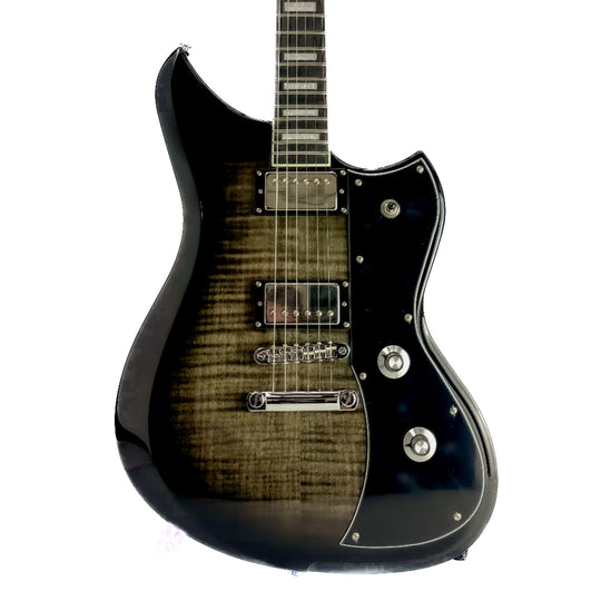 Dunable DE Yeti Flame Top Charcoal Electric Guitars / Solid Body