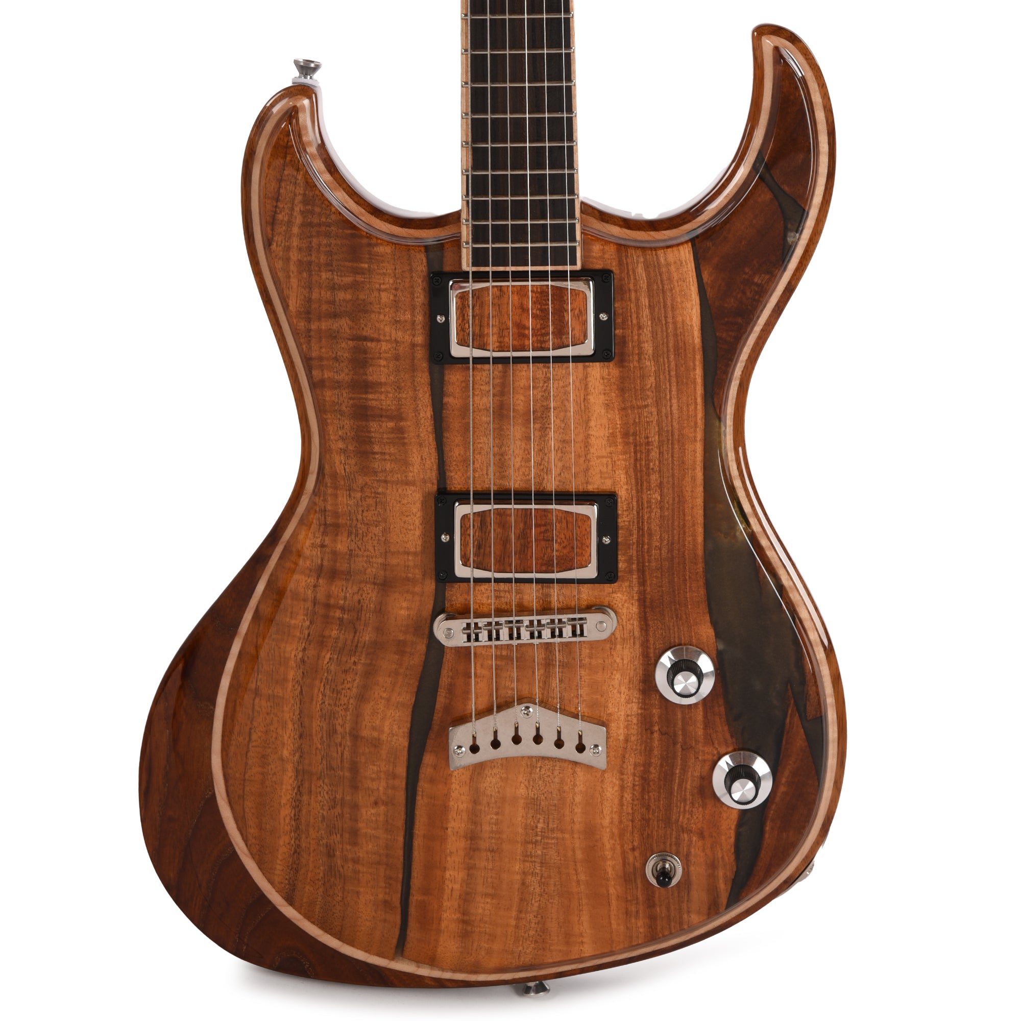 Dunable USA 10th Anniversary Gnarwhal Flame Koa w/Bog Resin on Flame Maple Center Natural Electric Guitars / Solid Body