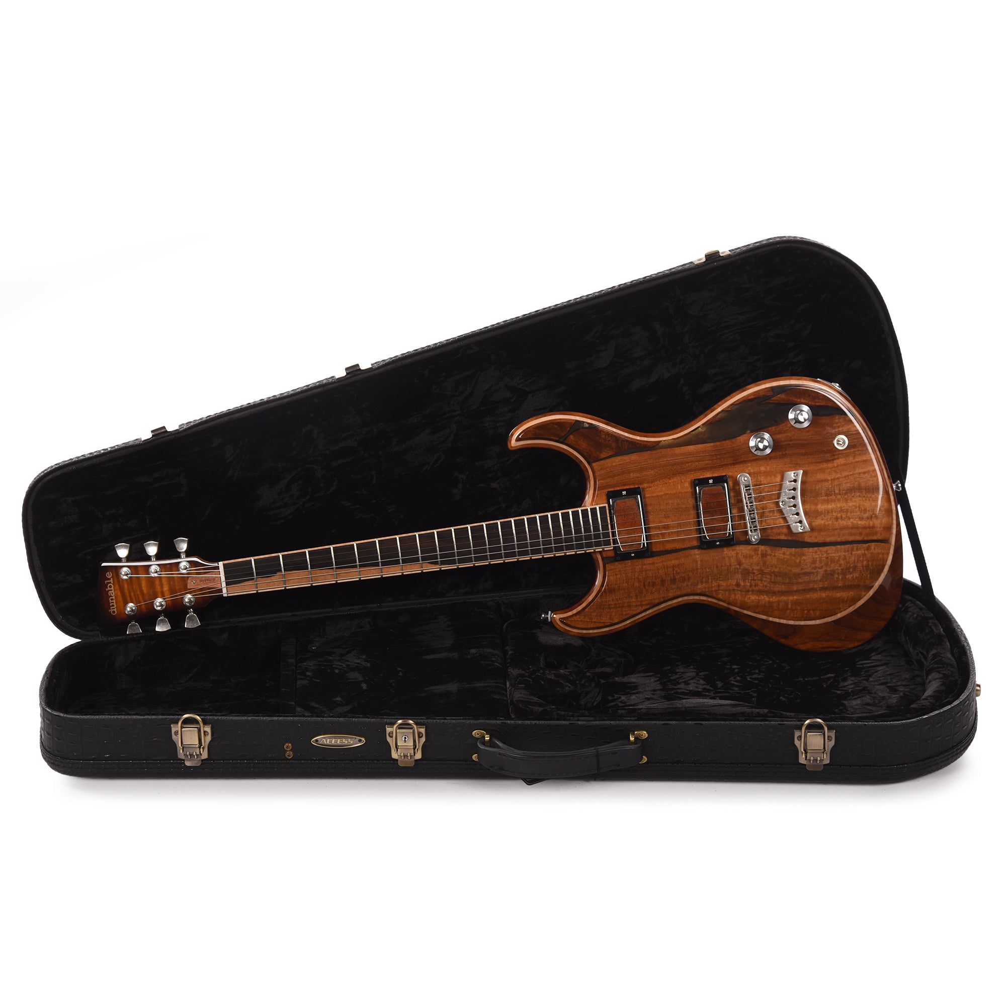 Dunable USA 10th Anniversary Gnarwhal Flame Koa w/Bog Resin on Flame Maple Center Natural Electric Guitars / Solid Body