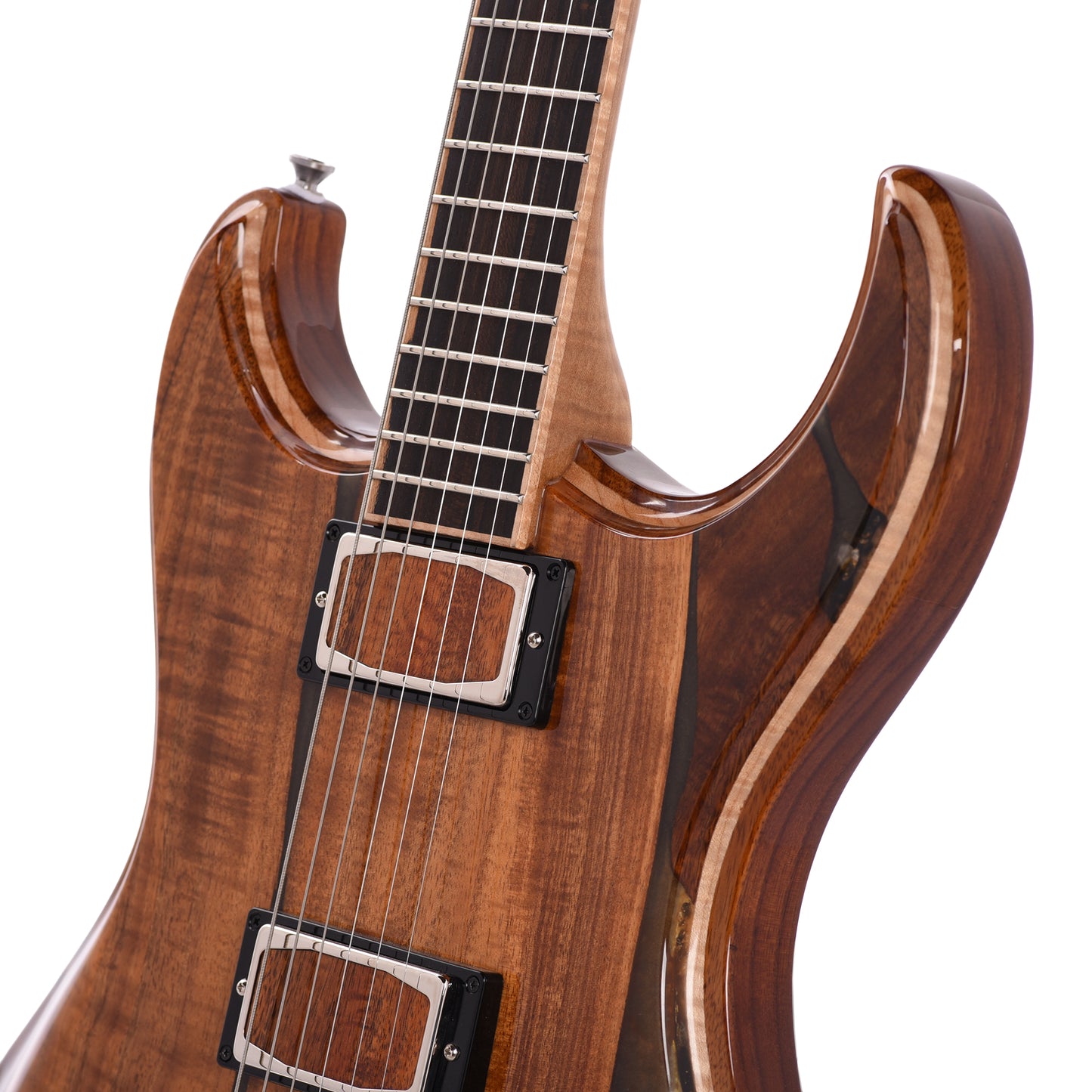 Dunable USA 10th Anniversary Gnarwhal Flame Koa w/Bog Resin on Flame Maple Center Natural Electric Guitars / Solid Body
