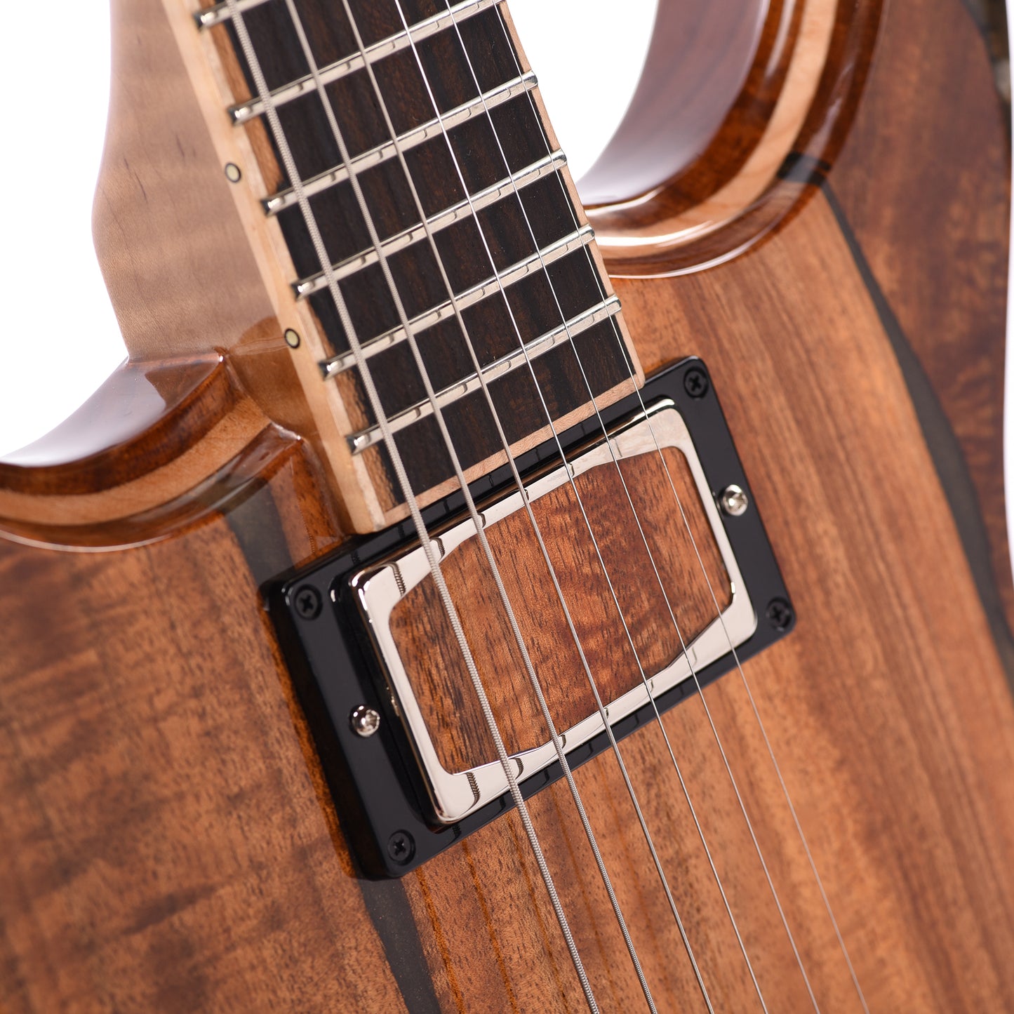 Dunable USA 10th Anniversary Gnarwhal Flame Koa w/Bog Resin on Flame Maple Center Natural Electric Guitars / Solid Body
