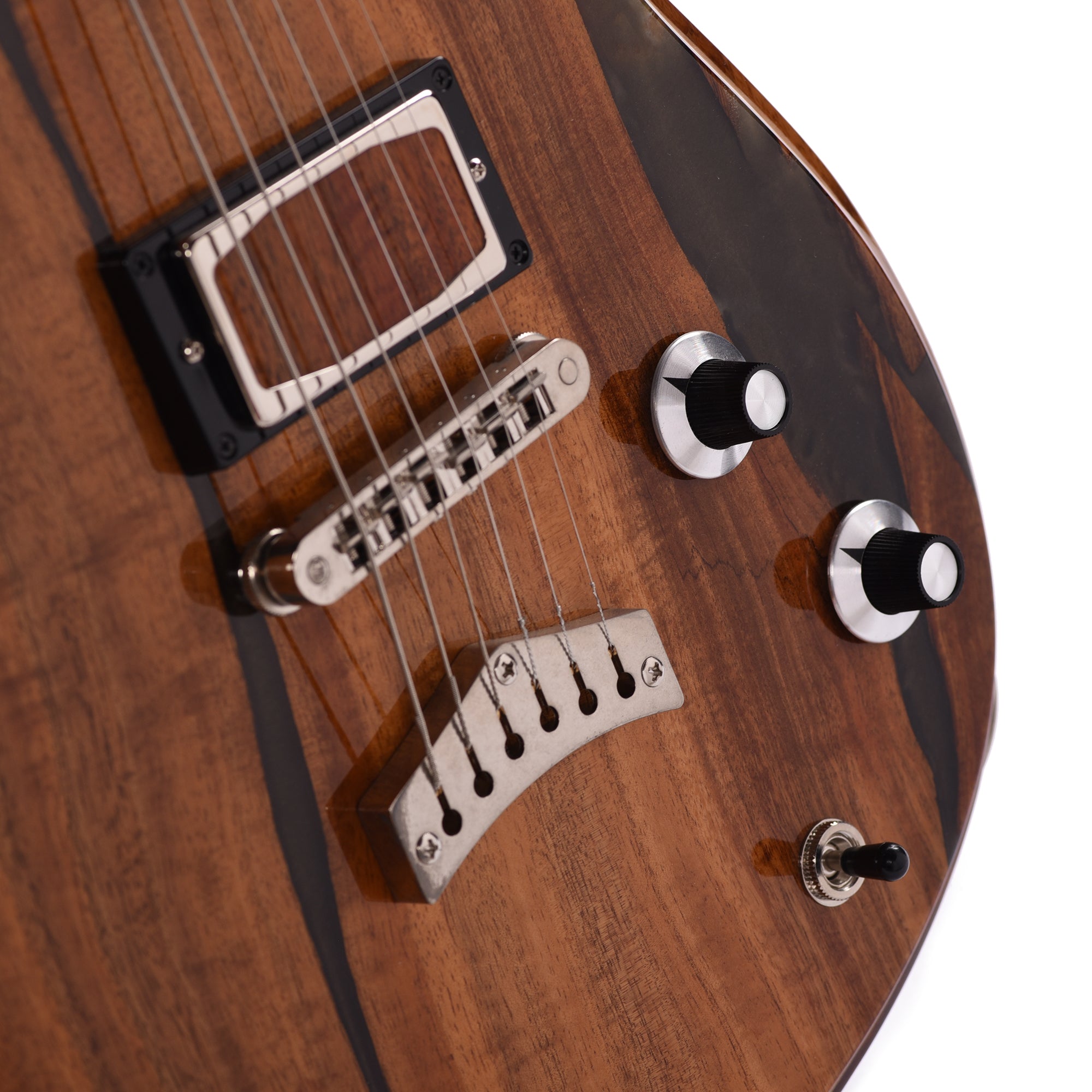 Dunable USA 10th Anniversary Gnarwhal Flame Koa w/Bog Resin on Flame Maple Center Natural Electric Guitars / Solid Body
