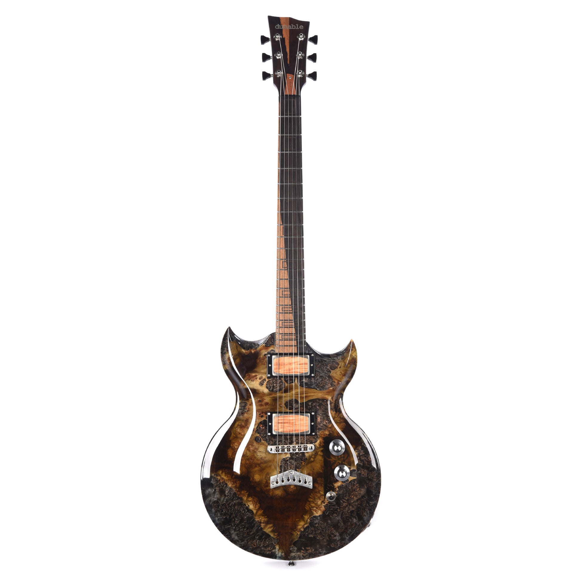 Dunable USA 10th Anniversary Minotaur Burl Maple Slab w/Black Earth Resin Topographical Post-Apocalypse Electric Guitars / Solid Body
