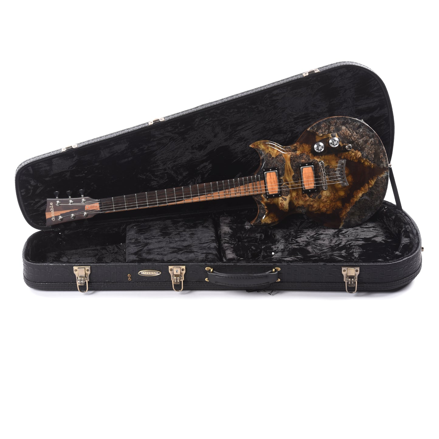 Dunable USA 10th Anniversary Minotaur Burl Maple Slab w/Black Earth Resin Topographical Post-Apocalypse Electric Guitars / Solid Body