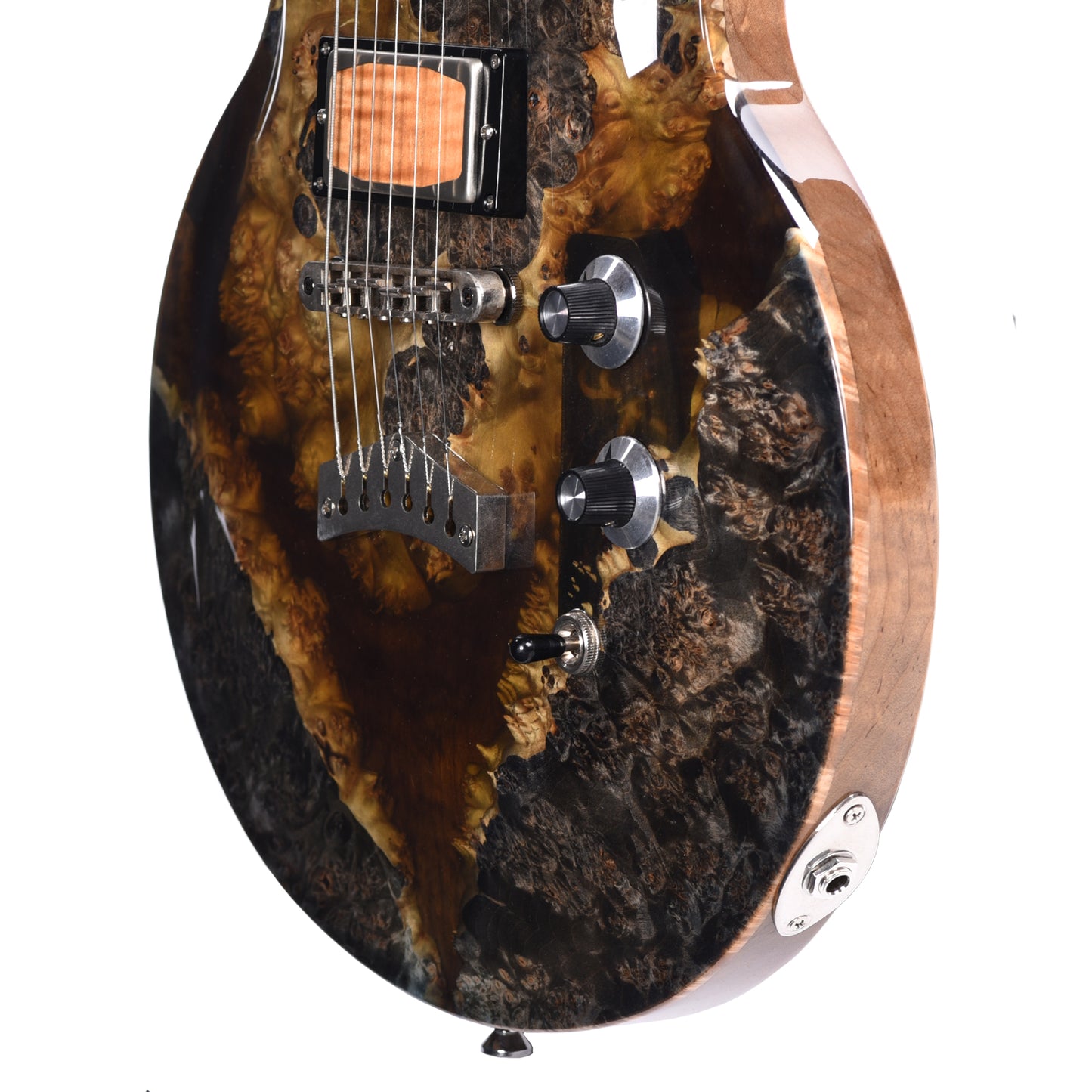 Dunable USA 10th Anniversary Minotaur Burl Maple Slab w/Black Earth Resin Topographical Post-Apocalypse Electric Guitars / Solid Body