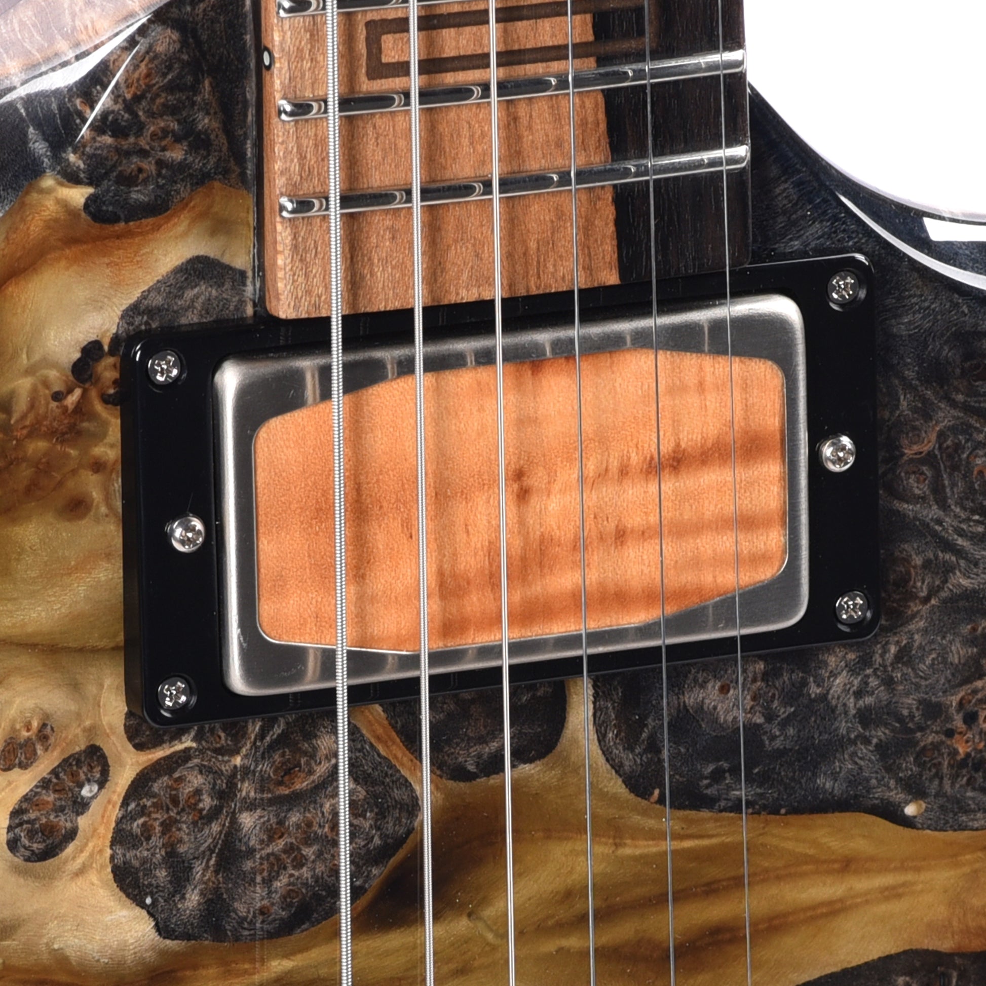 Dunable USA 10th Anniversary Minotaur Burl Maple Slab w/Black Earth Resin Topographical Post-Apocalypse Electric Guitars / Solid Body