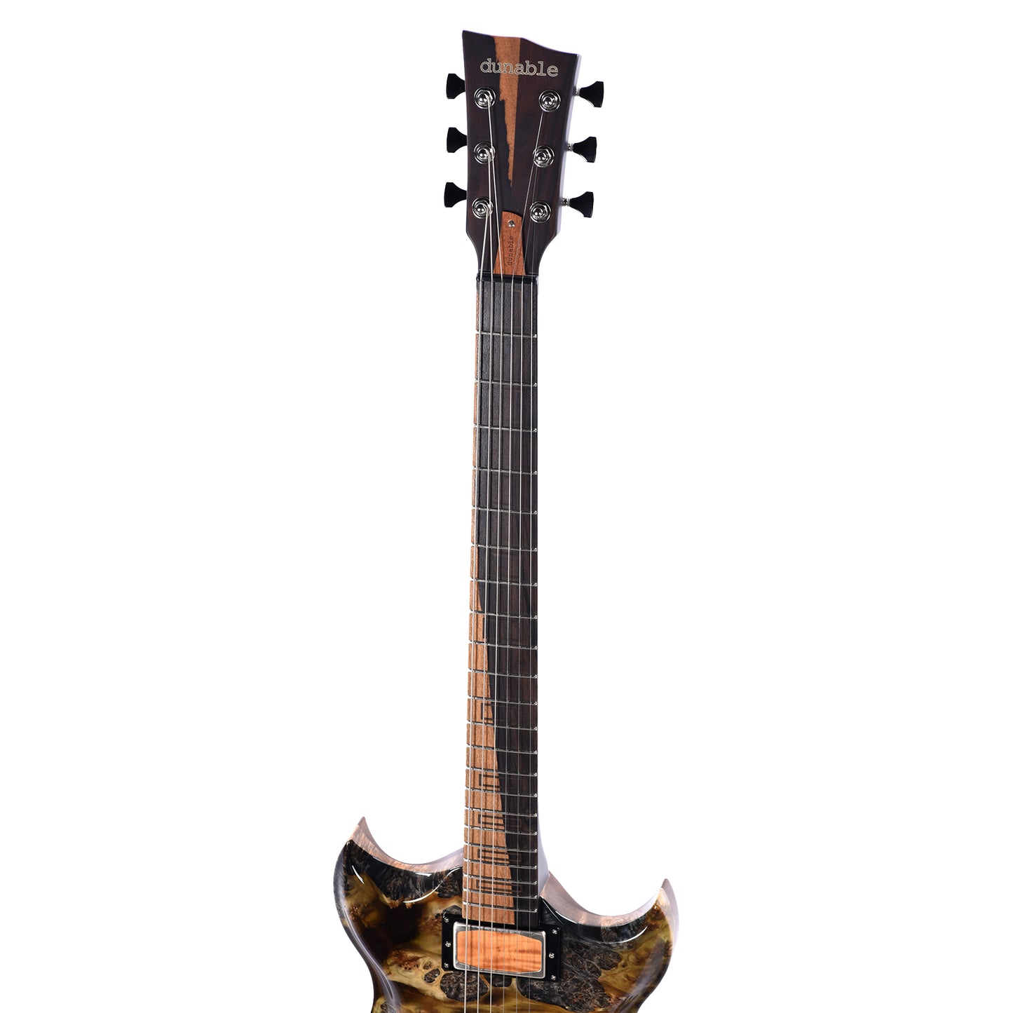 Dunable USA 10th Anniversary Minotaur Burl Maple Slab w/Black Earth Resin Topographical Post-Apocalypse Electric Guitars / Solid Body
