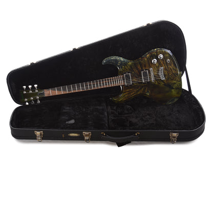 Dunable USA Buckeye Burl Gnarwhal Transparent Green Fade Electric Guitars / Solid Body