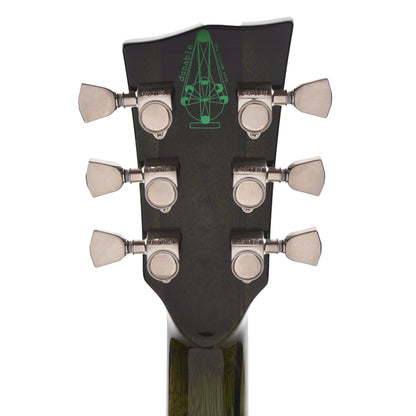 Dunable USA Buckeye Burl Gnarwhal Transparent Green Fade Electric Guitars / Solid Body