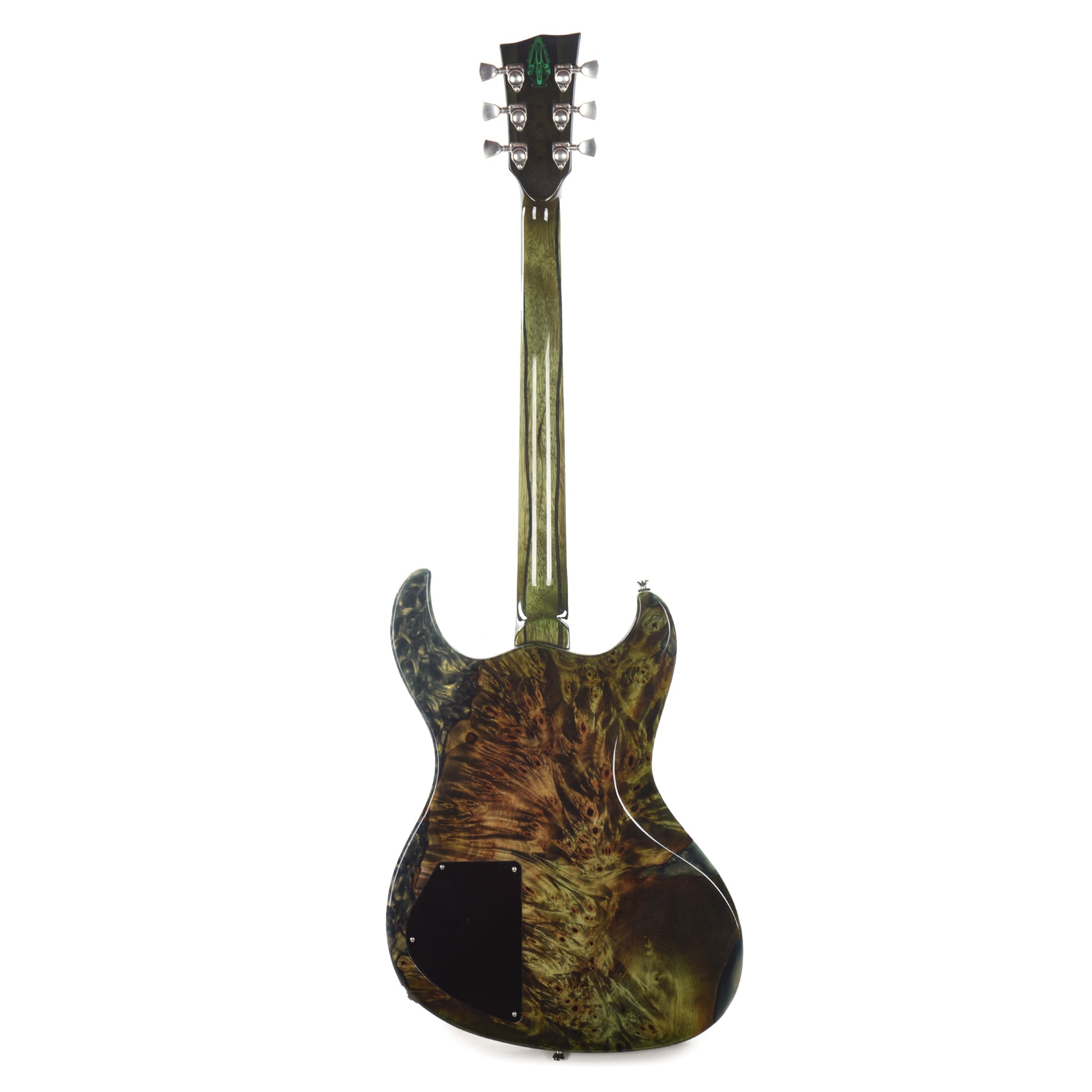 Dunable USA Buckeye Burl Gnarwhal Transparent Green Fade Electric Guitars / Solid Body