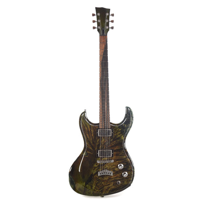 Dunable USA Buckeye Burl Gnarwhal Transparent Green Fade Electric Guitars / Solid Body
