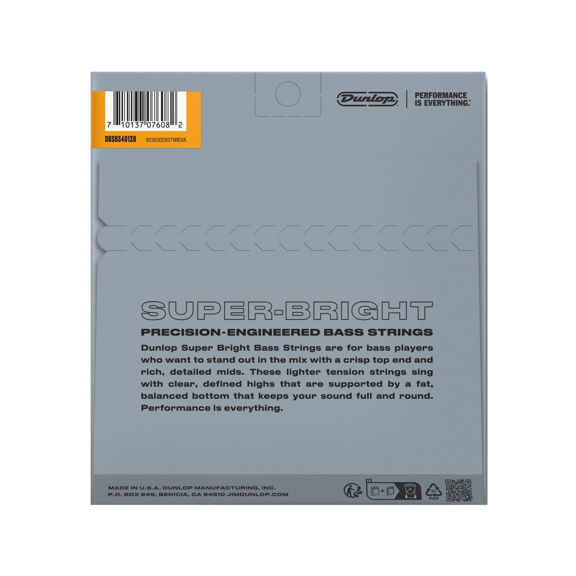 Dunlop Super Bright Stainless Steel Bass Strings 5-String Light 40-120 Accessories / Strings / Bass Strings