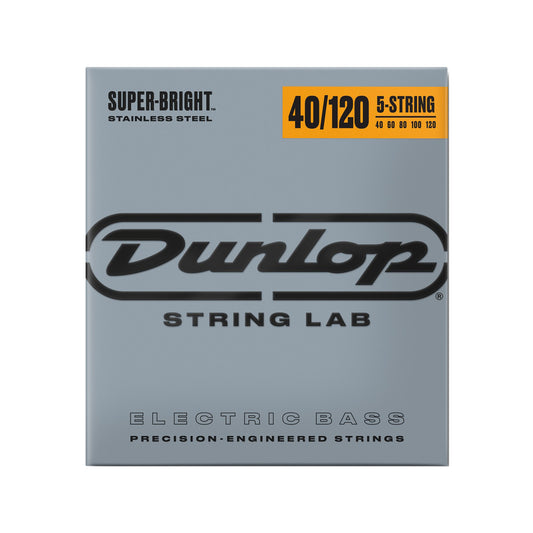 Dunlop Super Bright Stainless Steel Bass Strings 5-String Light 40-120 Accessories / Strings / Bass Strings