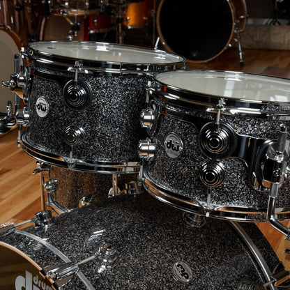 DW Collector's Maple/Mahogany 12/13/16/22 4pc. Drum Kit Black Galaxy Drums and Percussion / Acoustic Drums / Full Acoustic Kits