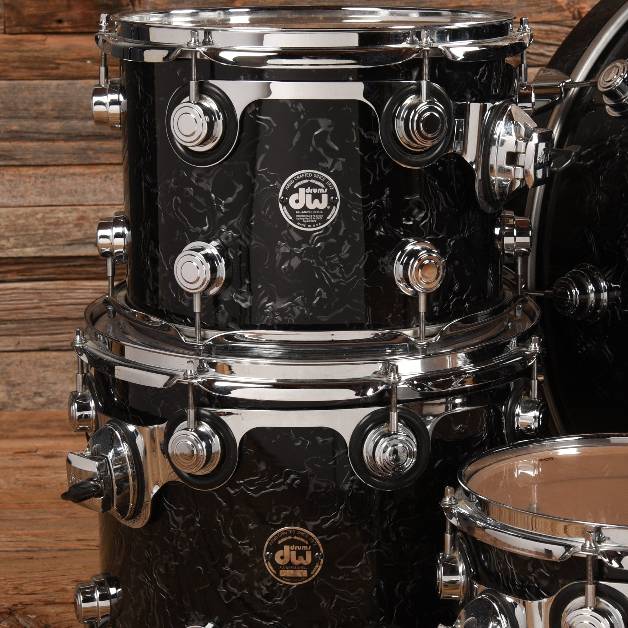 Drum Inlay DW Collector's Series 10/12/14/22 4pc. Drum Kit Black Velvet – Chicago ...