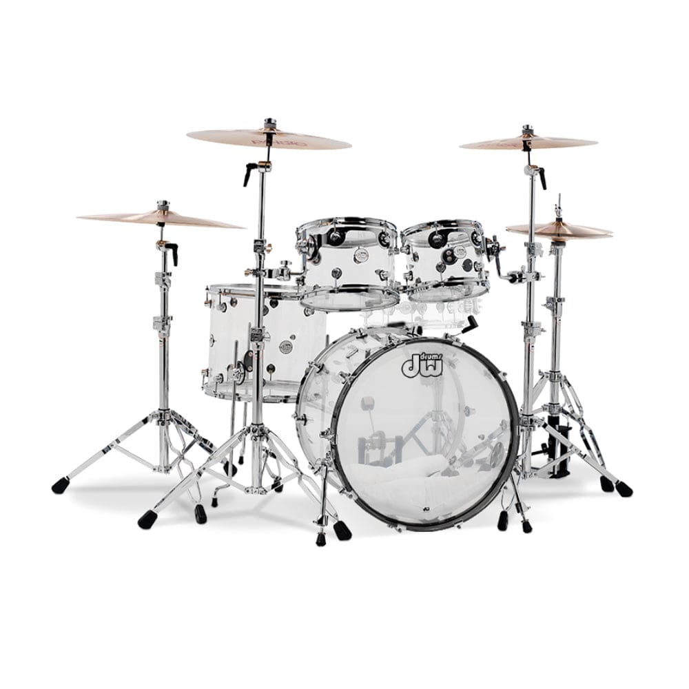 DW Design Series 10/12/16/22 4pc. Acrylic Drum Kit Clear Drums and Percussion / Acoustic Drums / Full Acoustic Kits