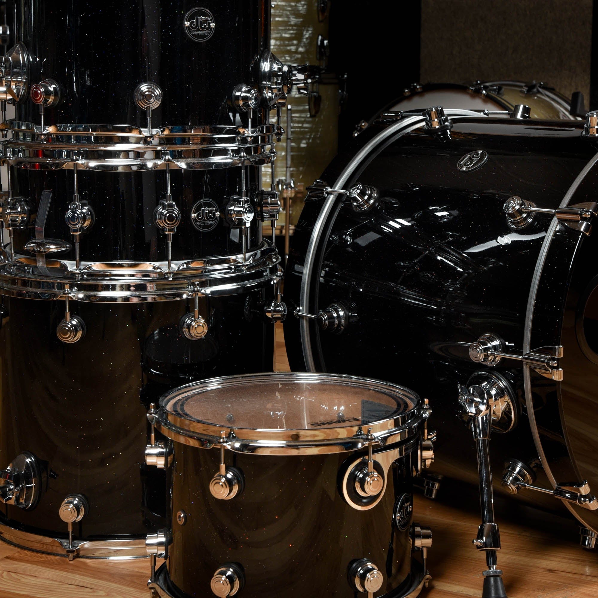 DW Performance Series 12/14/16/22/6.5x14 Drum Kit 5pc Black Mirra ...