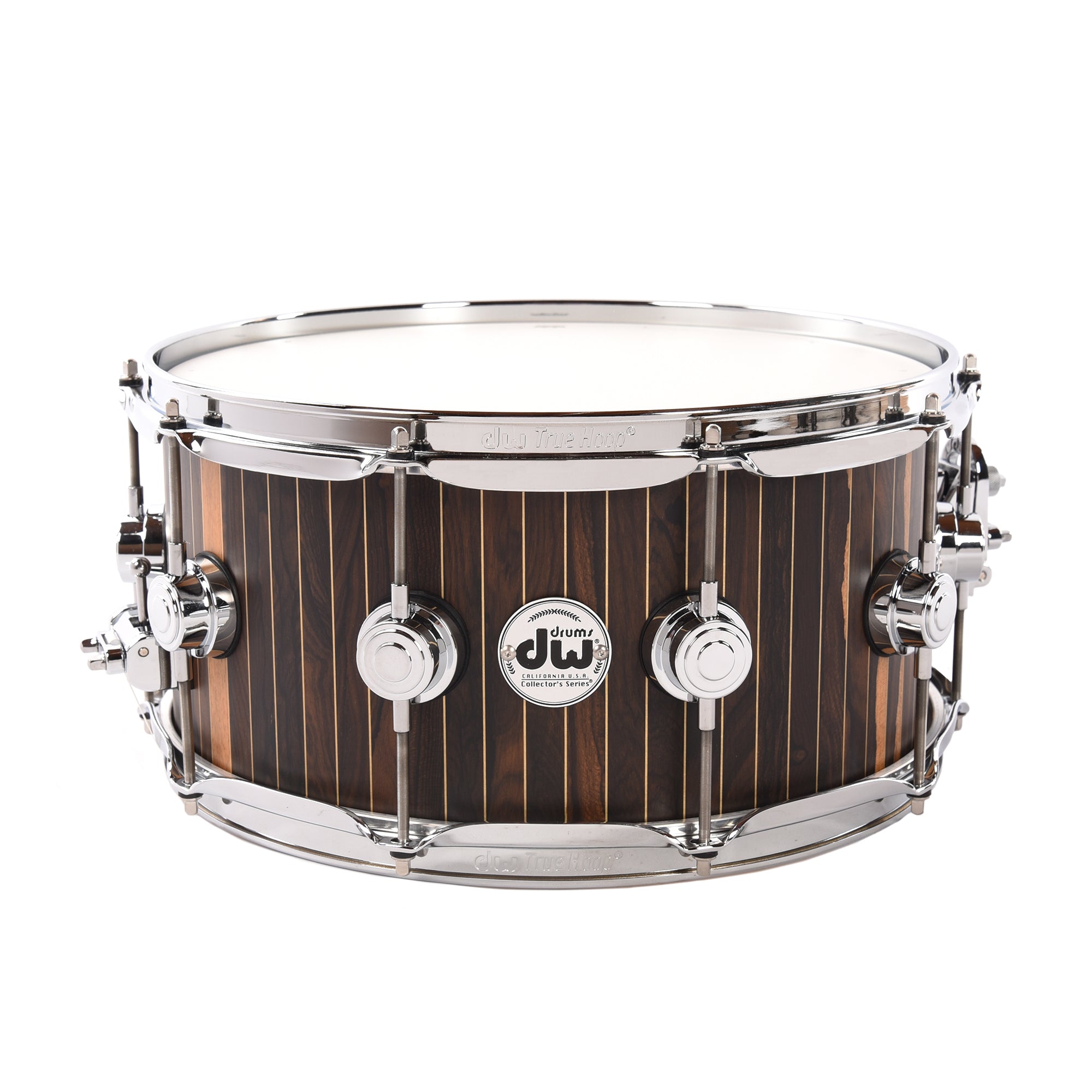 DW 6.5x14 333 Snare Drum Hard Satin Pinstripe Ziricote Drums and Percussion / Acoustic Drums / Snare