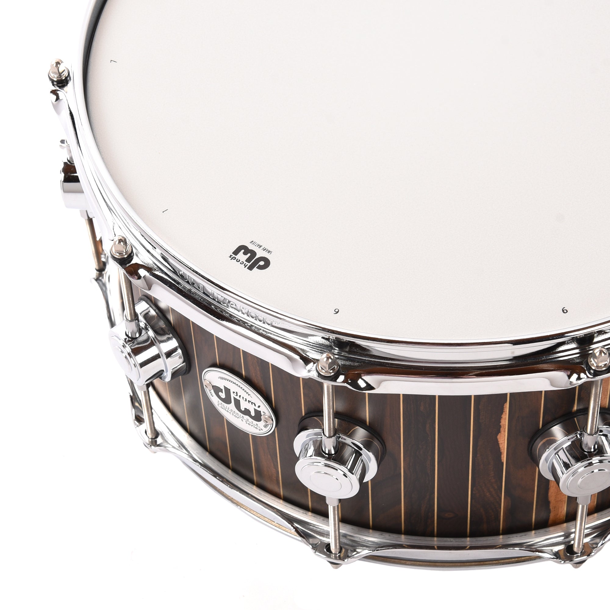 DW 6.5x14 333 Snare Drum Hard Satin Pinstripe Ziricote Drums and Percussion / Acoustic Drums / Snare
