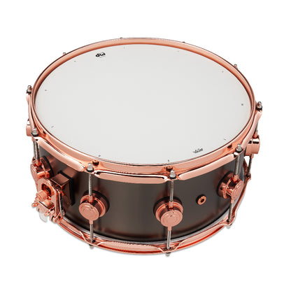 DW Collector's Series 6.5x14 Satin Black Brass Snare Drum w/ Copper Hardware Drums and Percussion / Acoustic Drums / Snare