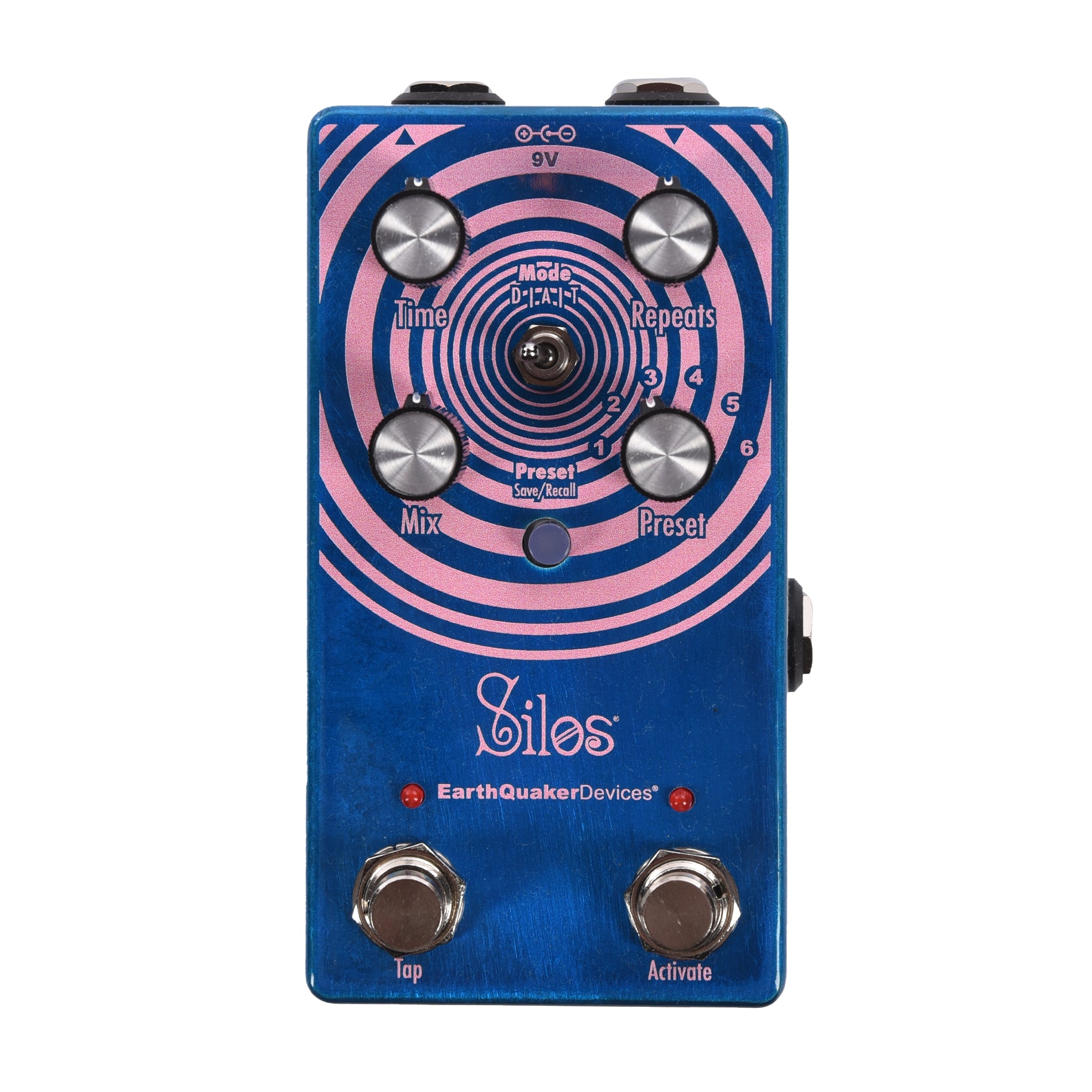 EarthQuaker Devices Silos Delay Pedal Transparent Blue Effects and Pedals / Delay