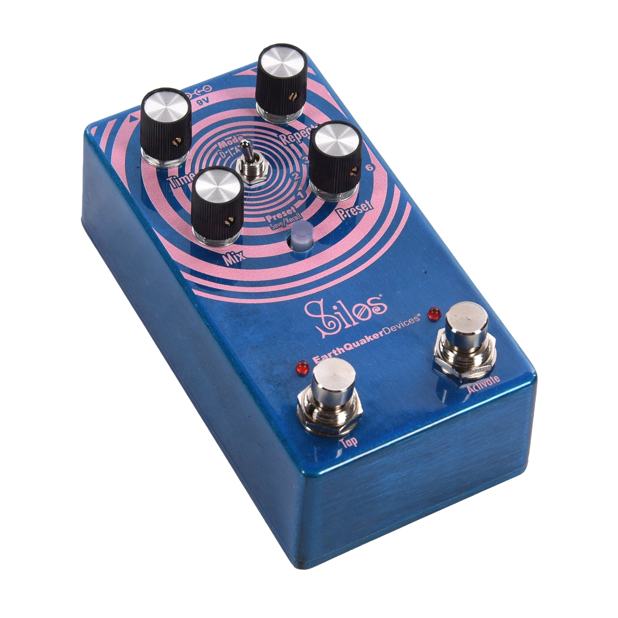 EarthQuaker Devices Silos Delay Pedal Transparent Blue Effects and Pedals / Delay