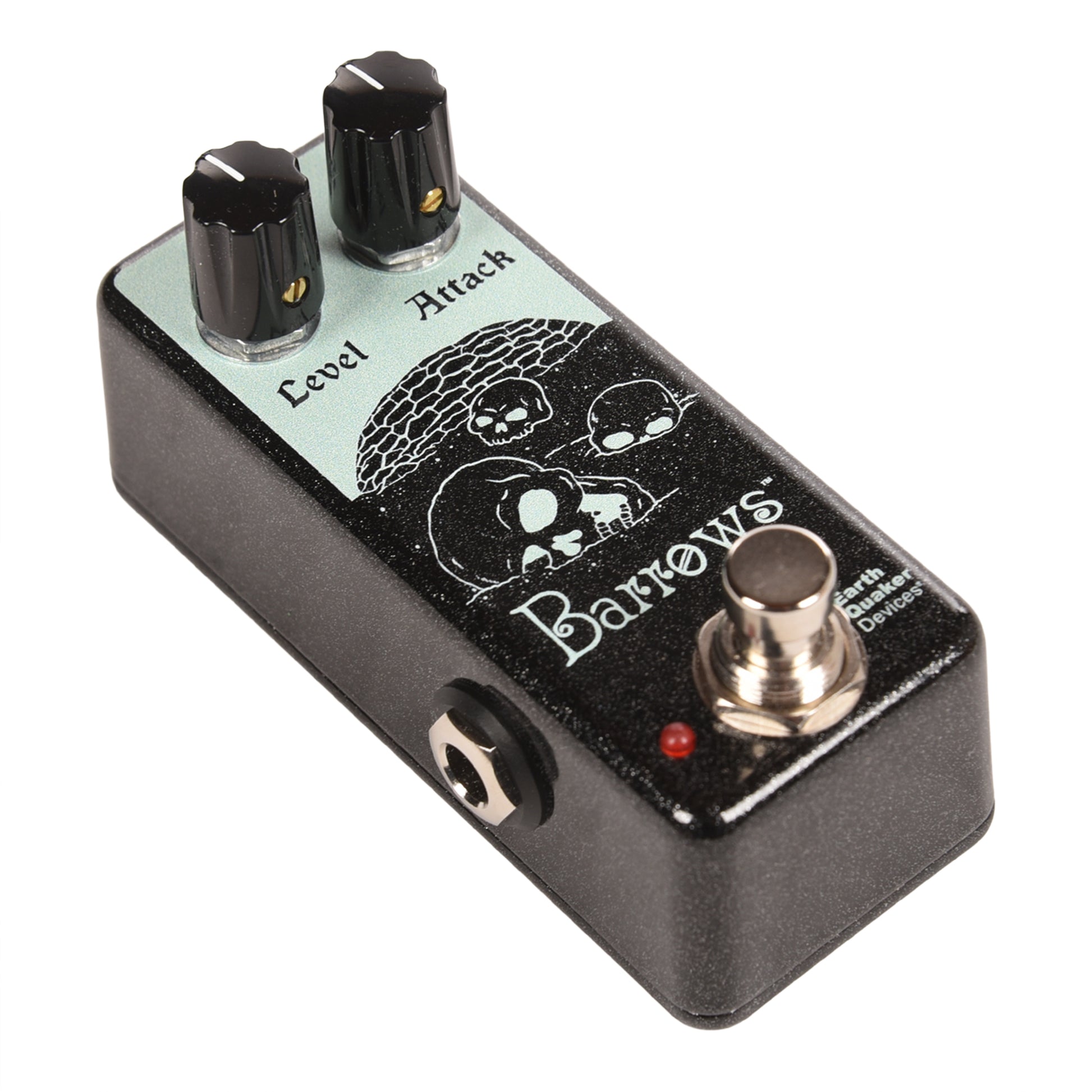 EarthQuaker Devices Barrows Fuzz Attacker Fuzz Pedal Black Silver Explosion Effects and Pedals / Fuzz