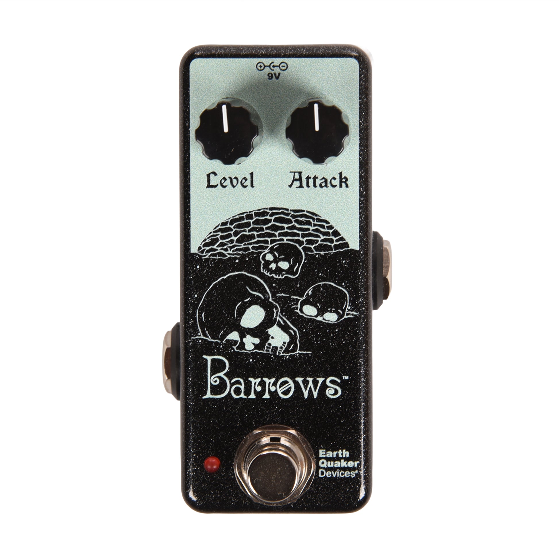 EarthQuaker Devices Barrows Fuzz Attacker Fuzz Pedal Black Silver Explosion Effects and Pedals / Fuzz