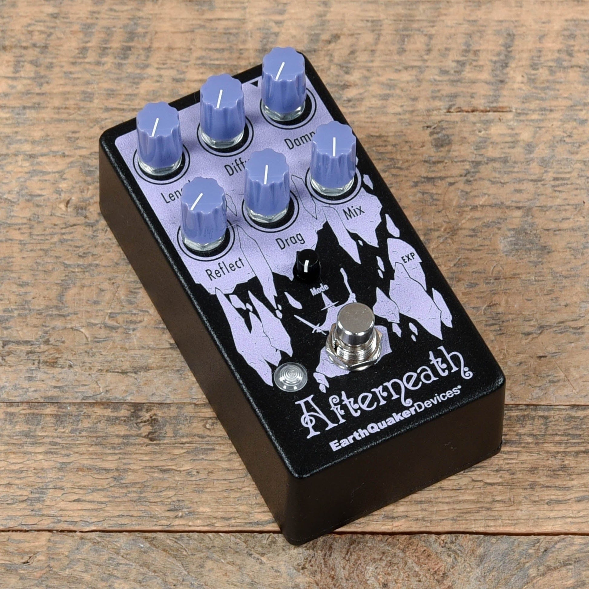 Earthquaker Devices Afterneath v3 Enhanced Otherworldly Reverberation Machine Black & Pastel Purple Effects and Pedals / Reverb